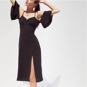 Urban Outfitters NWT little black dress with slit Small